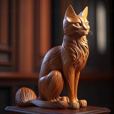 3D model Somali cat (STL)